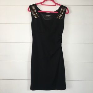 stud embellished bodycon dress